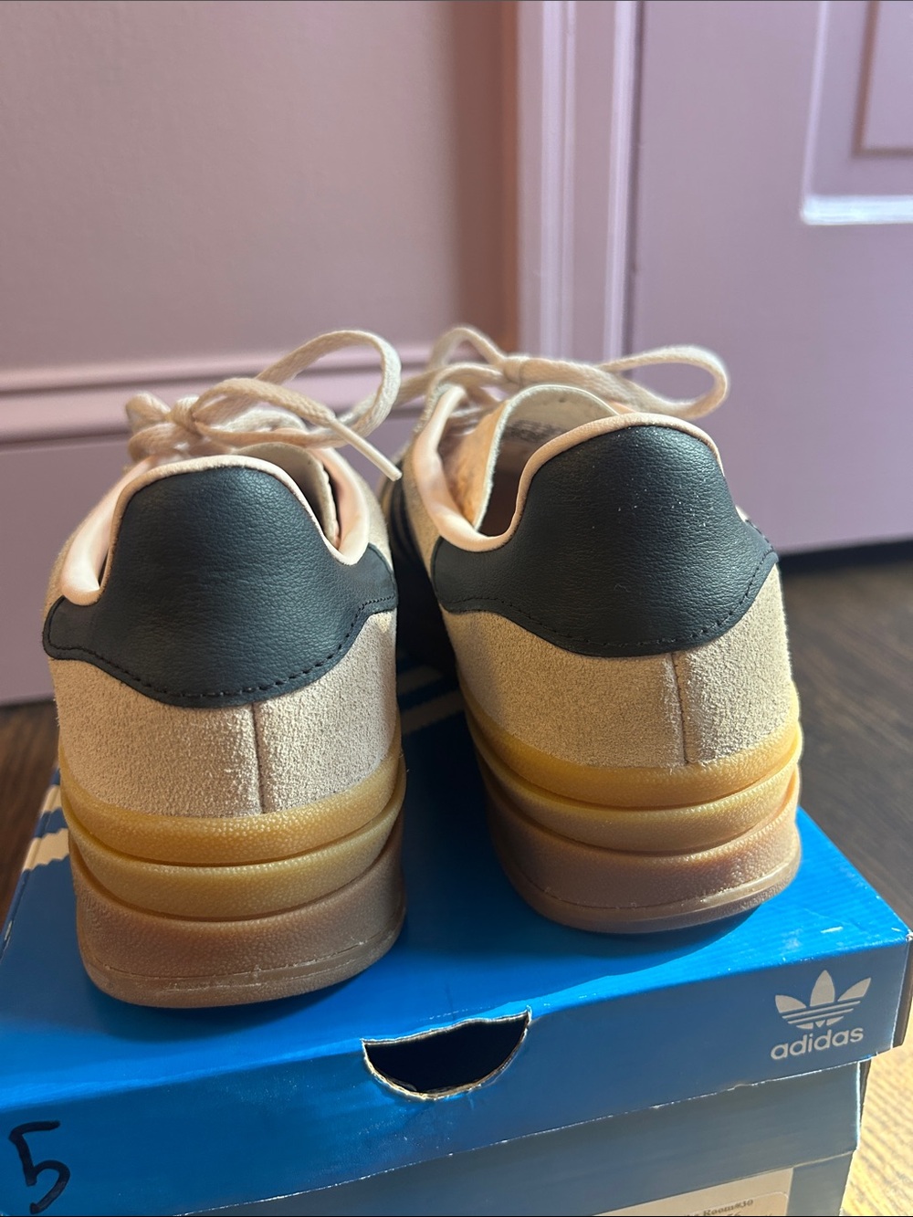 Adidas Light Pink Gazelle Bold Sneakers - Picture 2 of 6